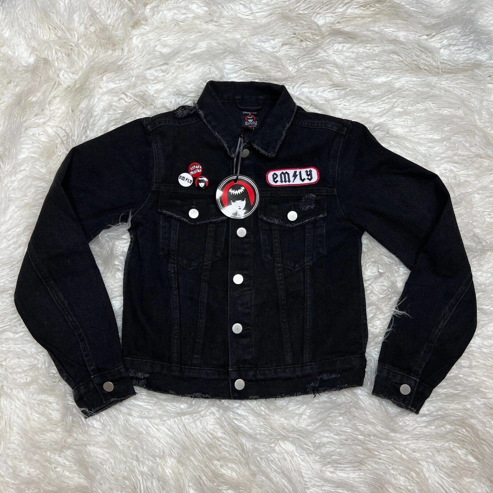 Emily Strange Black Jean Jacket Size Small